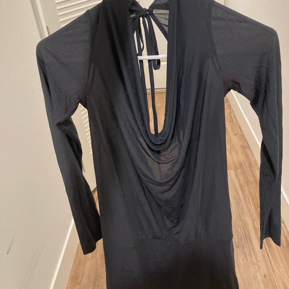 Sleek Dark Gray Hugo Boss Mini Dress Size XS